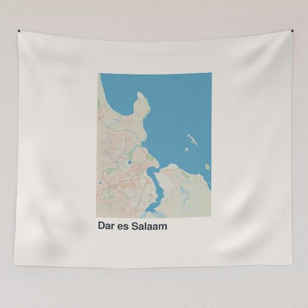 Item preview, Dar es Salaam Minimalistic Map Art designed and sold by MapsNerd.