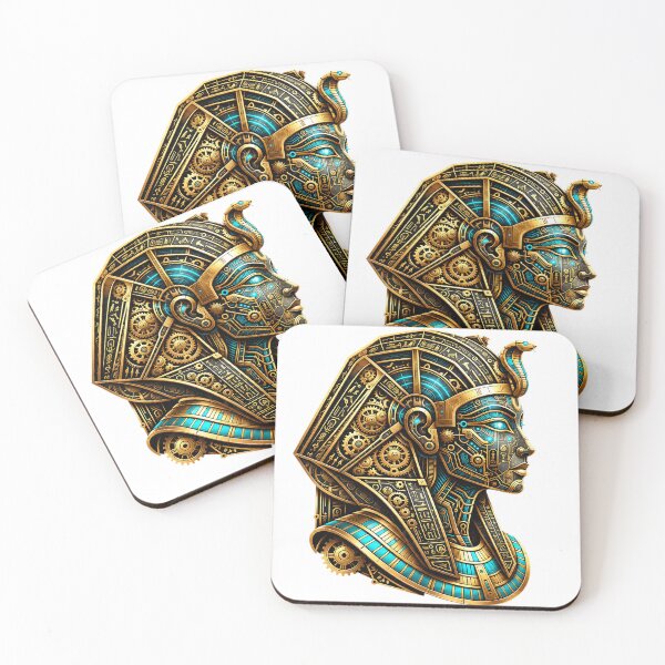 Item preview, "Cyber Pharaoh Mechanical Art: Futuristic Egyptian King Vector Illustration with Steampunk & Cyberpunk Design"    designed and sold by Nubian Style.