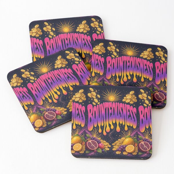 Item preview, Bounteousness Abundance Funky Typography Design - Vibrant Generosity Art Print designed and sold by The Crazy Monkey Design Studio.
