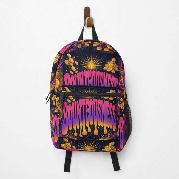 Item preview, Bounteousness Abundance Funky Typography Design - Vibrant Generosity Art Print designed and sold by The Crazy Monkey Design Studio.