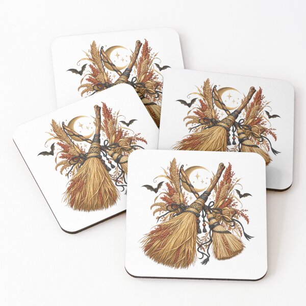Item preview, Decorative Halloween Besom Broomcorn Maker Art designed and sold by UrbanCanvvas.