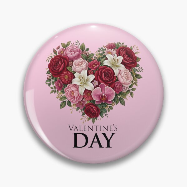 Artikelvorschau, Romantische Illustration mit Blumenherz zum Valentinstag entworfen und verkauft von ZiriCreative.