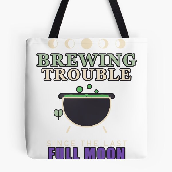 Item preview, Brewing Trouble Since the Last Full Moon – Witchy Cauldron designed and sold by Gabtrex.