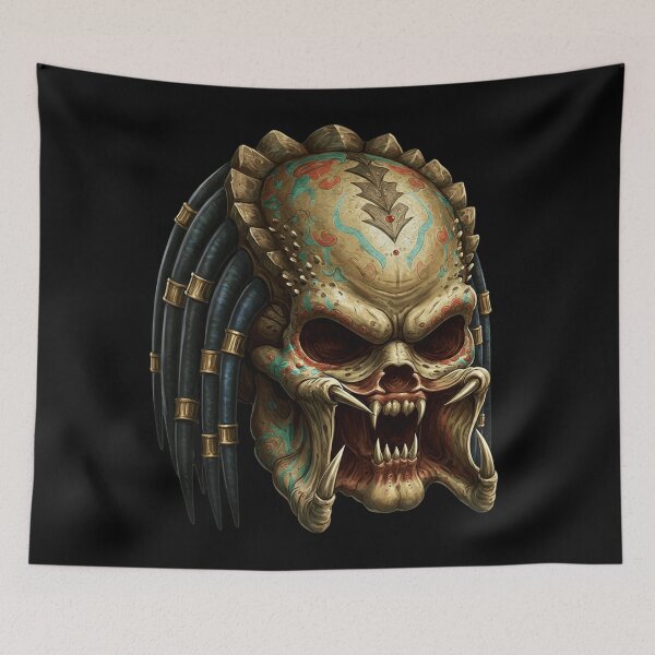 Item preview, Tribal Alien Predator Skull — Dark Art - Day of the Dead - Halloween designed and sold by G-A-D-U.