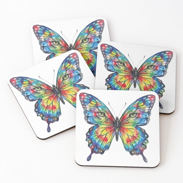 Item preview, Vibrant Butterfly with Hidden Eyes Surreal Art  designed and sold by MaRCAStro.