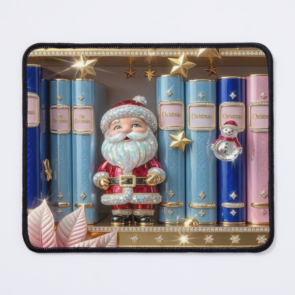 Item preview, Christmas Reading Corner with Golden Santa designed and sold by BriSher.