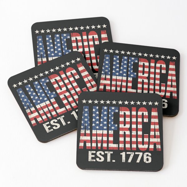 Item preview, America Est. 1776 – Flag Letters designed and sold by Freedom In Threads.