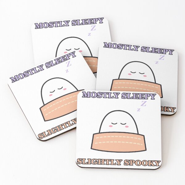 Item preview, Mostly Sleepy Slightly Spooky – Cute Ghost in Blanket designed and sold by Gabtrex.