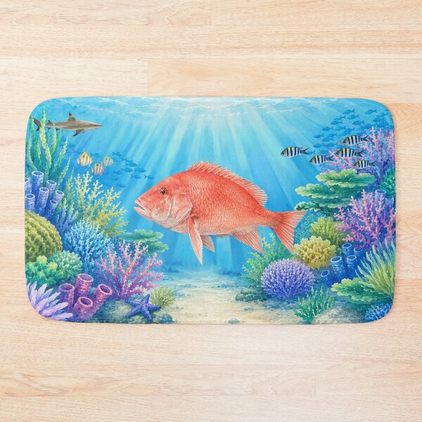 Item preview, Great Barrier Reef with Red Emperor and Shark designed and sold by Kestrelle.