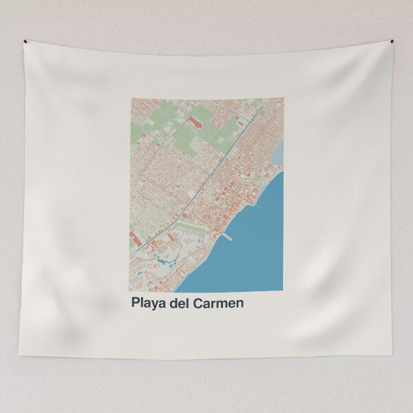 Item preview, Playa del Carmen Minimalistic Map Art designed and sold by MapsNerd.