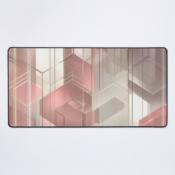 Item preview, Rose Gold Geometric Art Deco — Aesthetic Abstract Cubes Pattern designed and sold by LYAN-STORE.