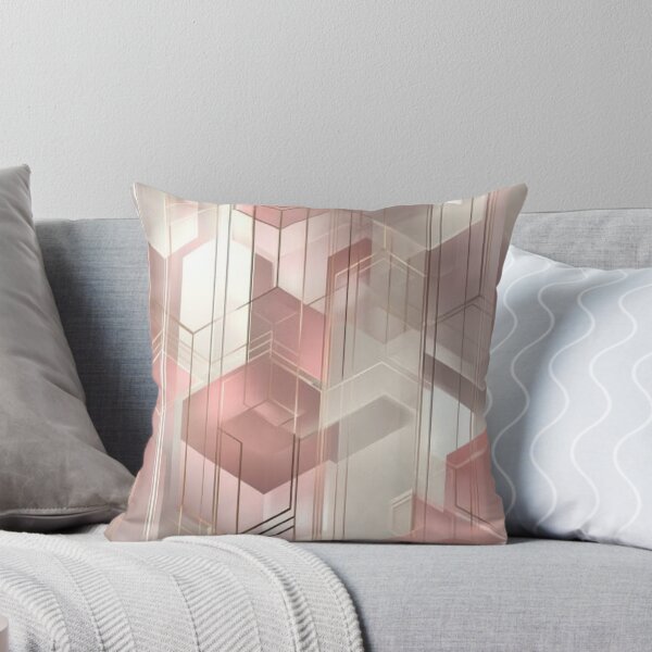 Item preview, Rose Gold Geometric Art Deco — Aesthetic Abstract Cubes Pattern designed and sold by LYAN-STORE.