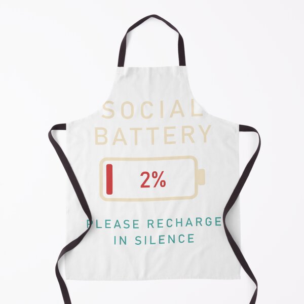 Item preview, Social Battery 2% – Funny Introvert Low Battery designed and sold by Gabtrex.