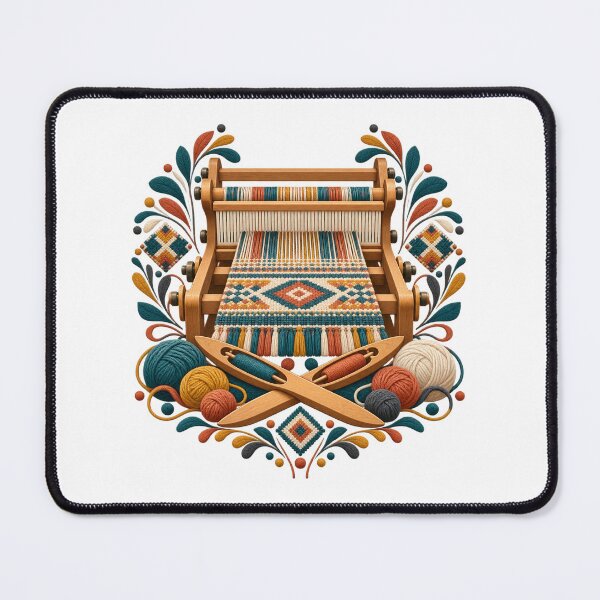 Item preview, Decorative Rigid Heddle Loom and Shuttle Art designed and sold by UrbanCanvvas.