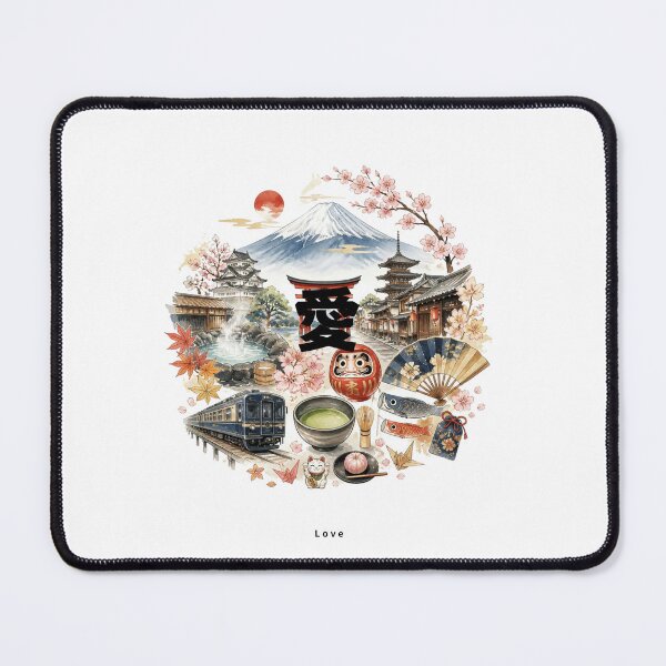 Item preview, Ai - Love | Japan Travel Memories Collage | Japanese Design designed and sold by JapanMemoir.