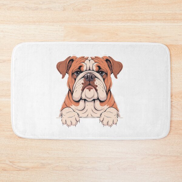 Item preview, bulldog puppy face paws illustration, dog lover gift for men women designed and sold by DariaOltes.