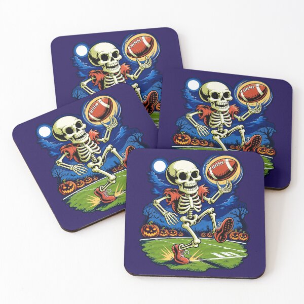 Item preview, Funny Skeleton Playing Football Halloween Spooky Sports designed and sold by Endless7Art.