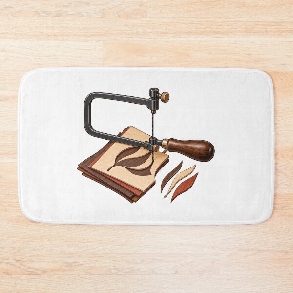 Item preview, Marquetry Artist Fret Saw and Wood Veneer Art designed and sold by UrbanCanvvas.
