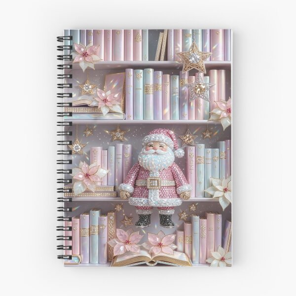 Item preview, Rosa Coquette Christmas Bookstore with Santa designed and sold by BriSher.