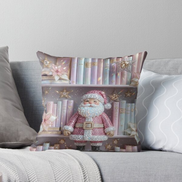 Item preview, Rosa Coquette Christmas Bookstore with Santa designed and sold by BriSher.