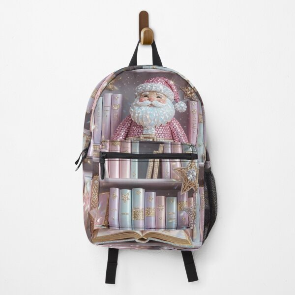 Item preview, Rosa Coquette Christmas Bookstore with Santa designed and sold by BriSher.