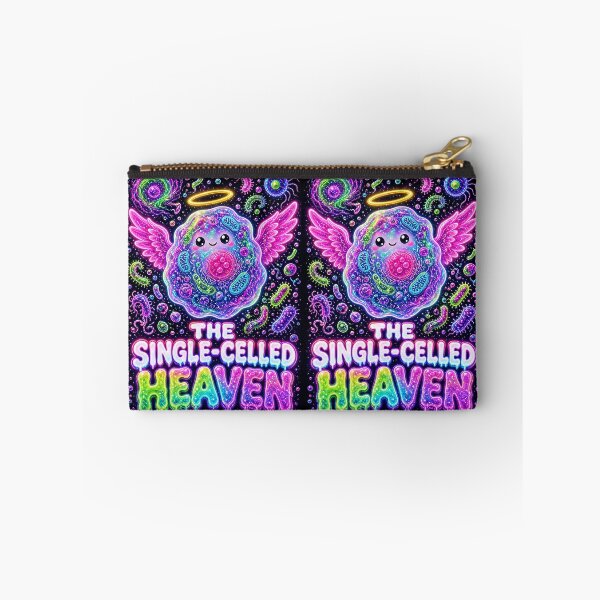 Item preview, The Single-Celled Heaven – Funky Amoeba Angel Microscopic Paradise Art designed and sold by The Crazy Monkey Design Studio.