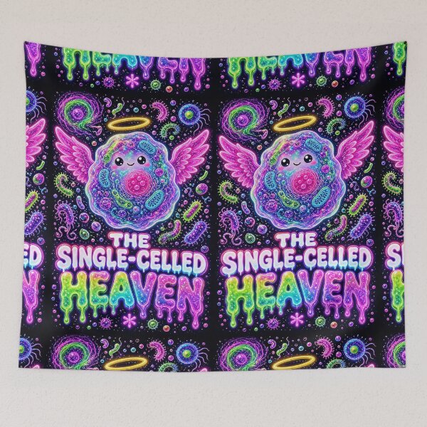Item preview, The Single-Celled Heaven – Funky Amoeba Angel Microscopic Paradise Art designed and sold by The Crazy Monkey Design Studio.