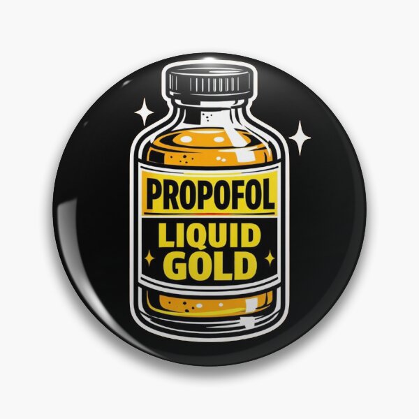 Item preview, Propofol: Liquid Gold – Funny Medical Pop‑Art Sticker designed and sold by Timeless Junction.