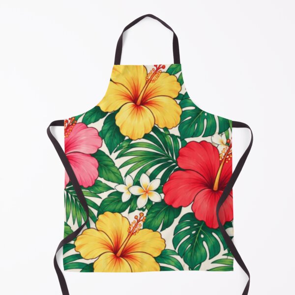 Item preview, Tropical Hibiscus Flowers and Lush Foliage Pattern. designed and sold by MissYouONLY.