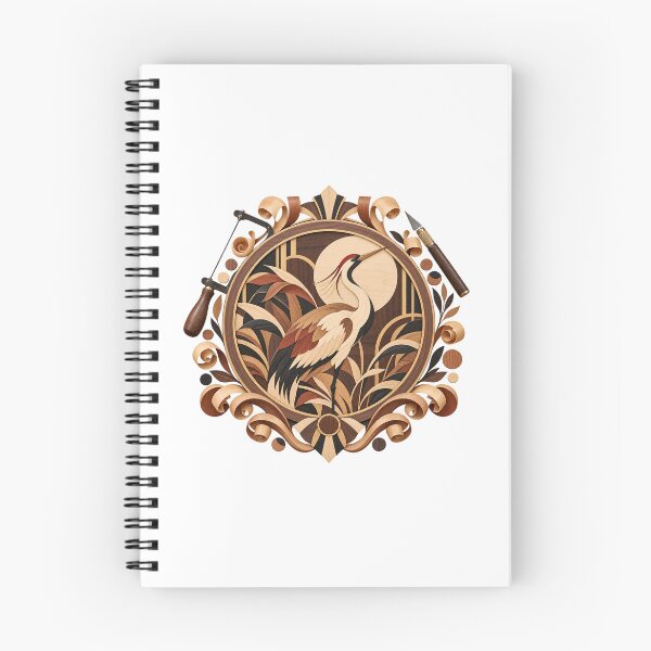 Item preview, Decorative Crane Marquetry Wood Veneer Panel designed and sold by UrbanCanvvas.