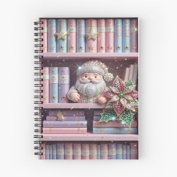 Item preview, Rosa Coquette Christmas Bookstore with Santa designed and sold by BriSher.