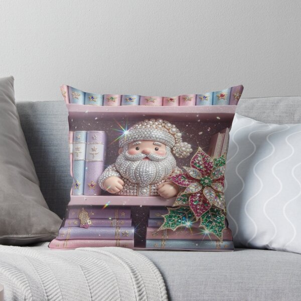 Item preview, Rosa Coquette Christmas Bookstore with Santa designed and sold by BriSher.