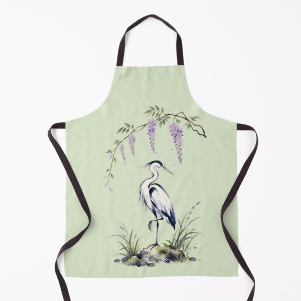 Item preview, Elegant Heron Beneath Wisteria designed and sold by ZYVARENNE.