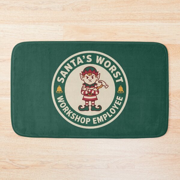 Item preview, Santa's Worst Workshop Employee Elf Badge designed and sold by DripCultureLab.