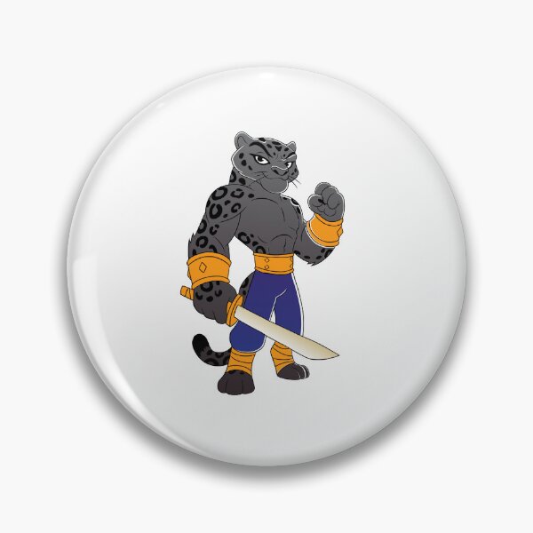 Item preview, Black Panther Warrior Sword Ninja Cartoon Mascot Art designed and sold by Rupesh-Art26.