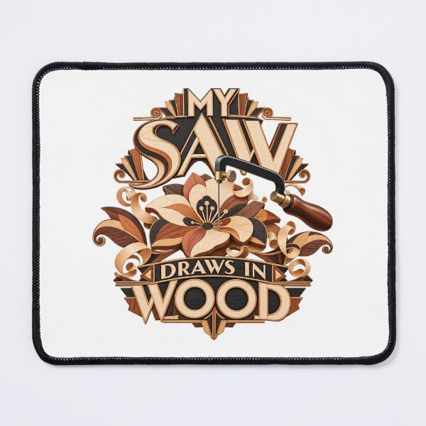 Item preview, My Saw Draws in Wood Illustrated Marquetry Flower designed and sold by UrbanCanvvas.