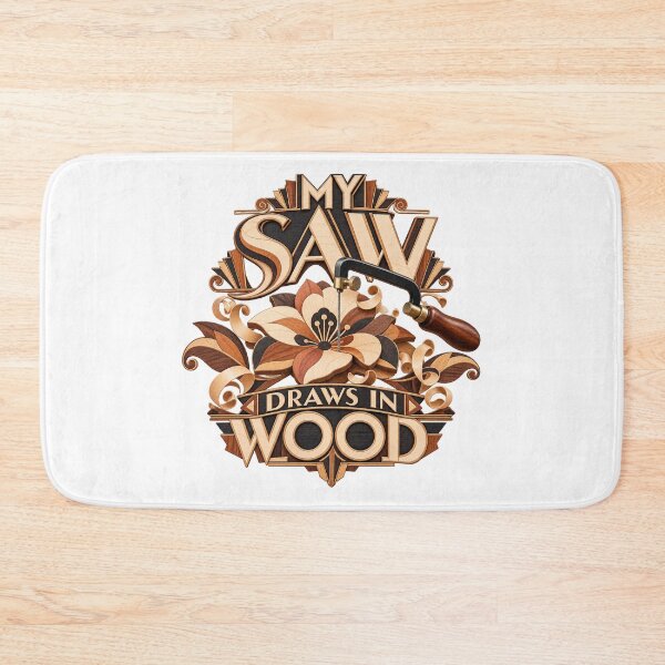 Item preview, My Saw Draws in Wood Illustrated Marquetry Flower designed and sold by UrbanCanvvas.