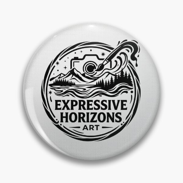 Item preview, Expressive Horizons Art Logo B&W designed and sold by ExpressiveHorizonsArt.
