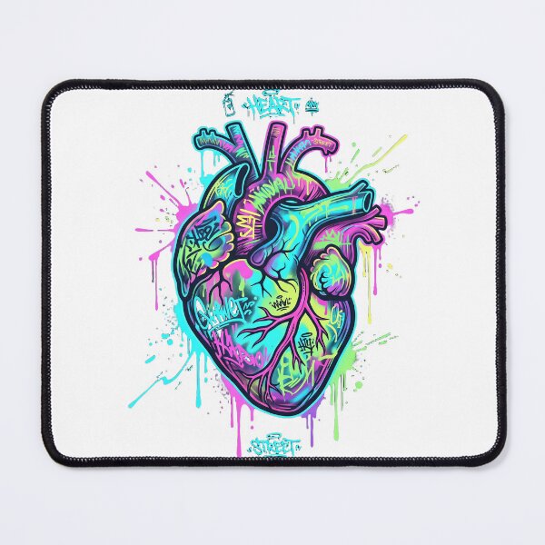 Item preview, Urban Heartbeat - Graffiti Anatomical Heart designed and sold by DavideUrbanArt.