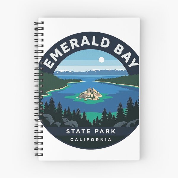 Item preview, Emerald Bay Lake Tahoe Circle Badge Sticker Fannette Island California designed and sold by DetourDgn.