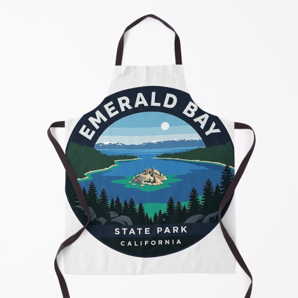Item preview, Emerald Bay Lake Tahoe Circle Badge Sticker Fannette Island California designed and sold by DetourDgn.