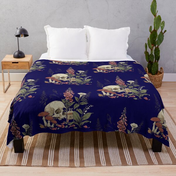 Item preview, All Plants Are Edible Vintage Poisonous Plant Design – Dark Cottagecore Skull Graphics designed and sold by PrintSpire Studios.