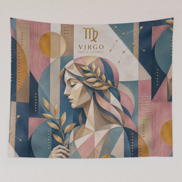 Item preview, Virgo Zodiac Painting – Celestial Maiden Astrology Art designed and sold by GalleryKauffeld.