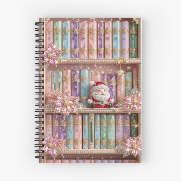 Item preview, Luxury Rosa Coquette Christmas Bookstore designed and sold by BriSher.