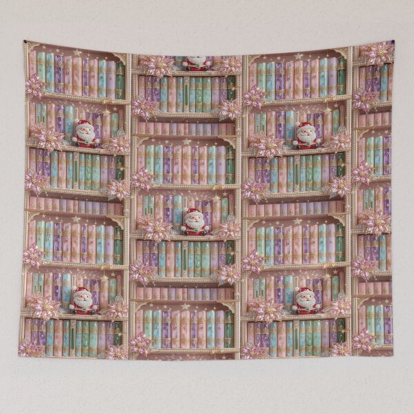 Item preview, Luxury Rosa Coquette Christmas Bookstore designed and sold by BriSher.