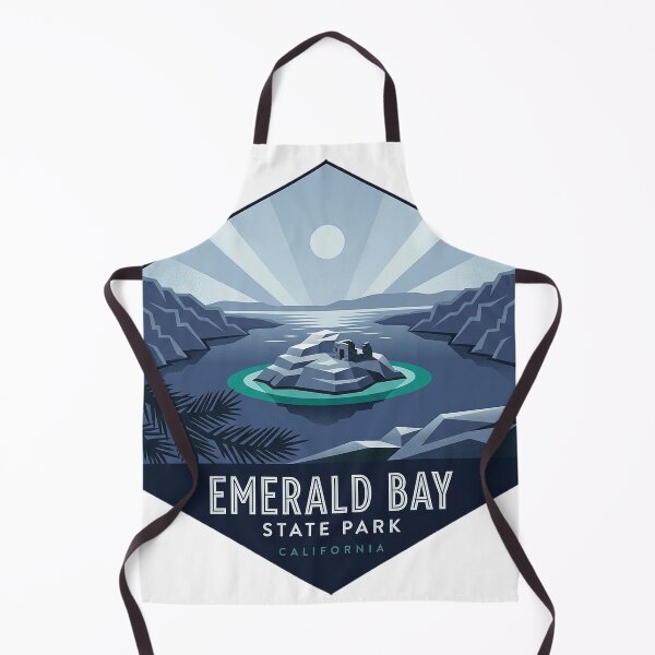 Item preview, Emerald Bay State Park Art Deco Hexagon Badge Lake Tahoe Night Sticker designed and sold by DetourDgn.