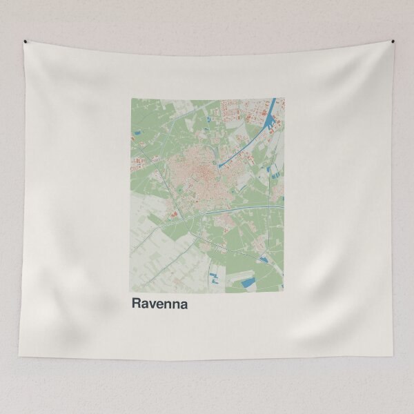 Item preview, Ravenna Minimalistic Map Art designed and sold by MapsNerd.