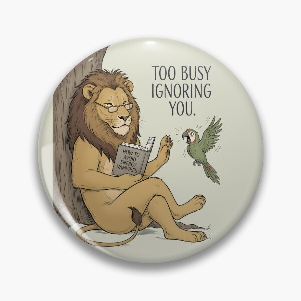 Item preview, Too Busy Ignoring You Reading Lion designed and sold by hutofdesigns.