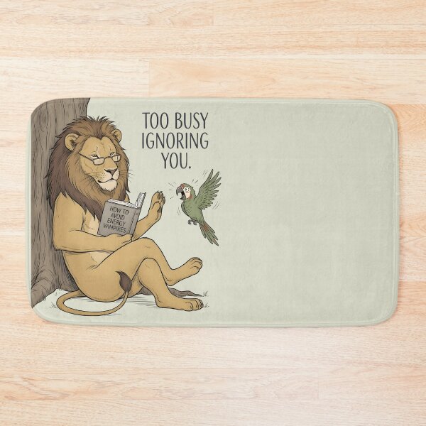 Item preview, Too Busy Ignoring You Reading Lion designed and sold by hutofdesigns.