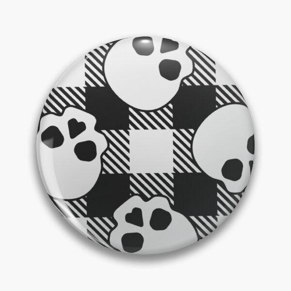 Item preview, Black and White Skull Buffalo Plaid — Gothic Spooky Plaid Seamless Pattern designed and sold by LYAN-STORE.